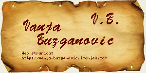 Vanja Buzganović vizit kartica